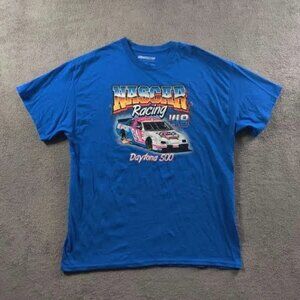 NASCAR Shirt Adult Mens XL Blue Short Sleeve Daytona 500